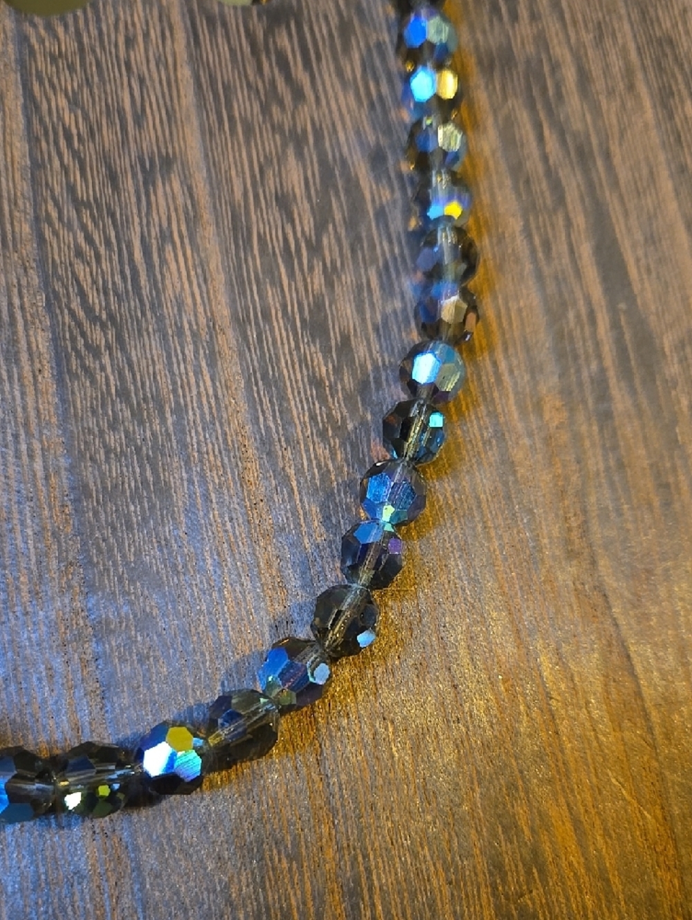 Kirks Folly Iridescent Black Crystal Beaded Necklace - Picture 2 of 8